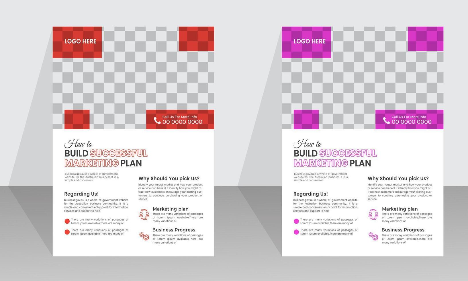 Best marketing flyer design for any company A4 size vector