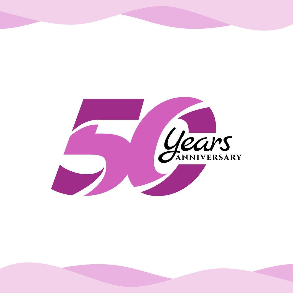 50 years anniversary logo. template for anniversary event celebration. vector