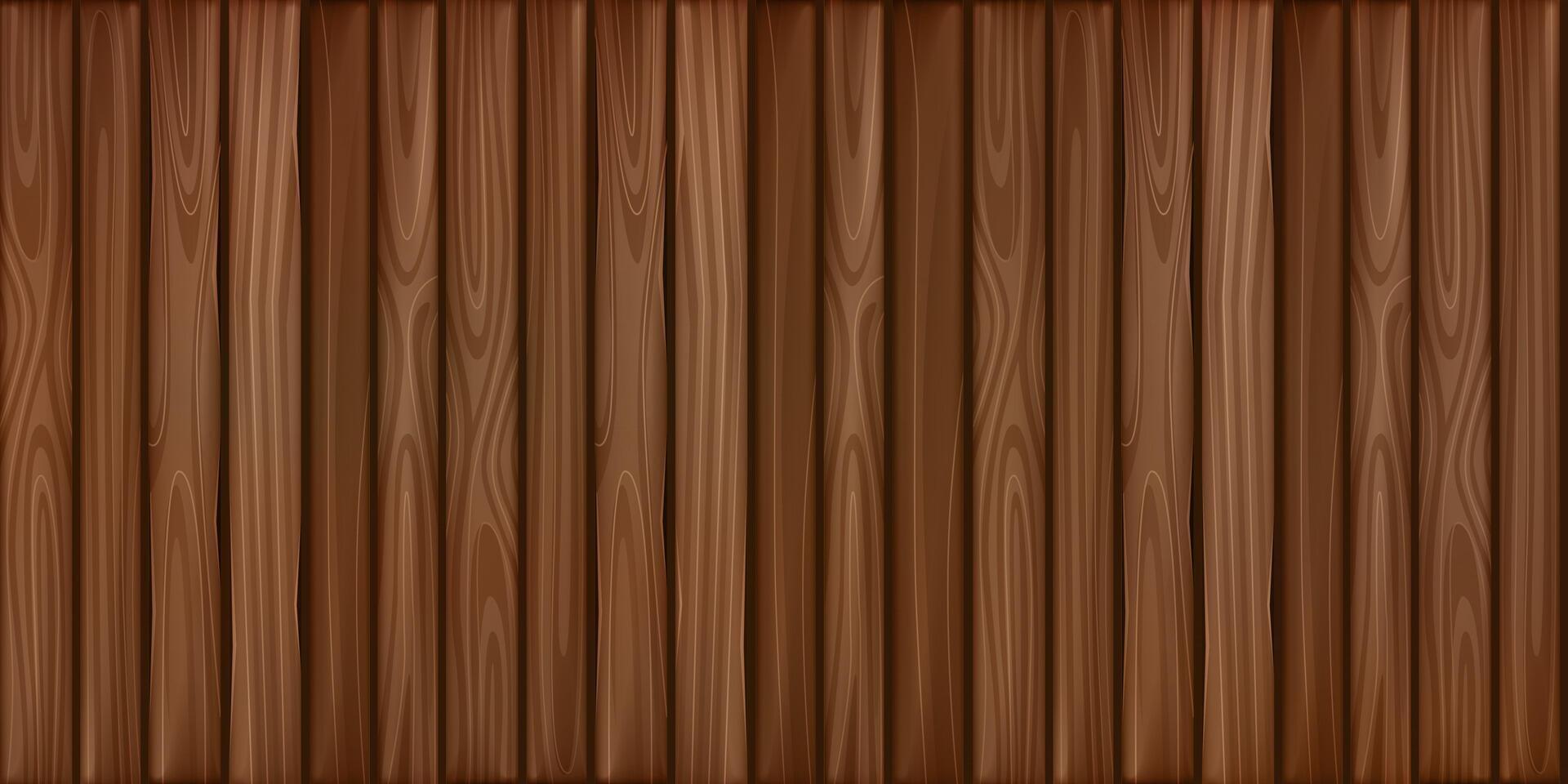 Wooden background. Brown planks with wood texture. Hardwood boards. vector