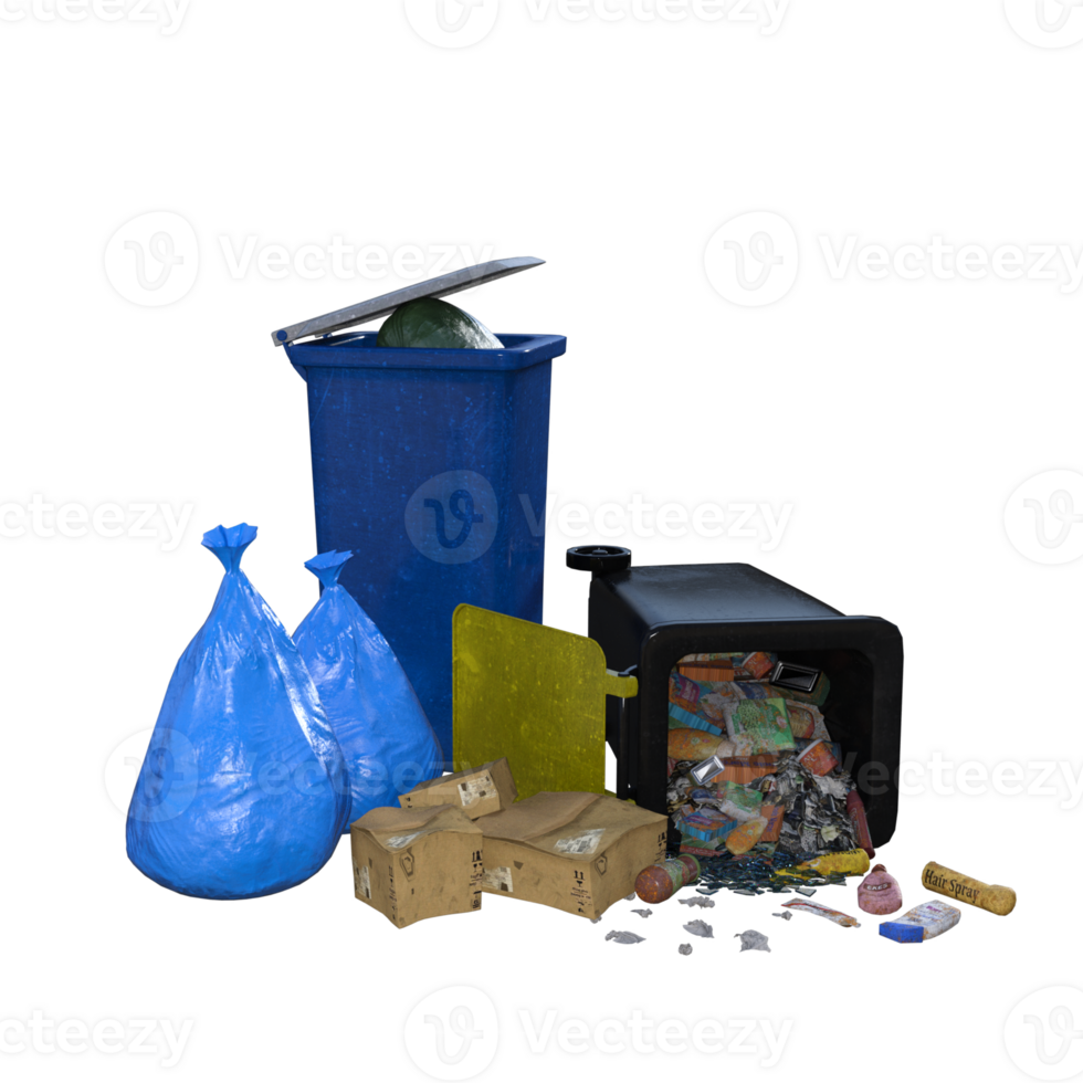 cardboard boxes and other trash png