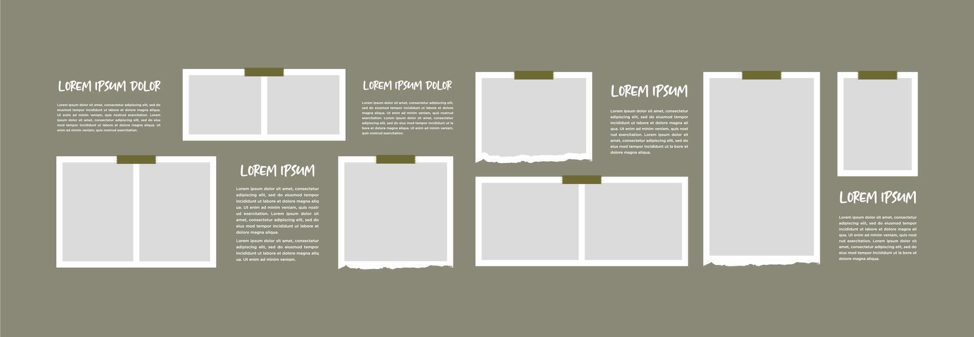 Board Collage photo effect vector