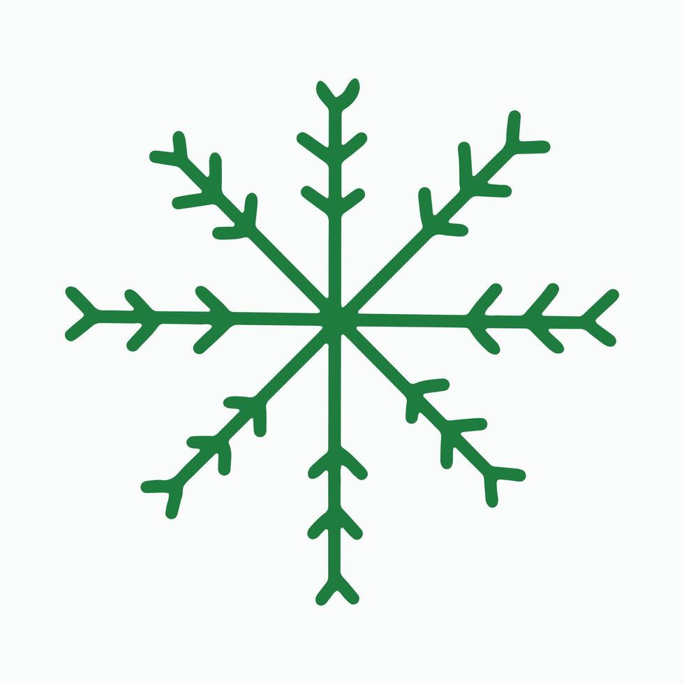 A snowflake that has a green design vector
