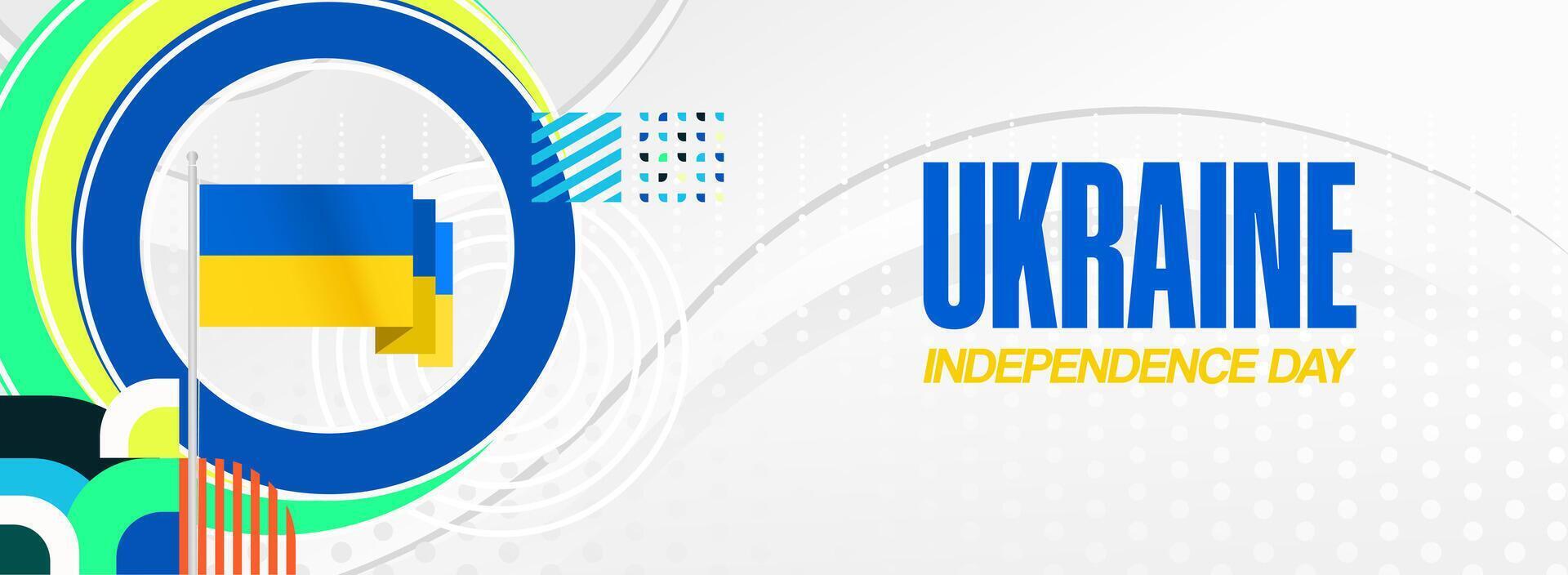 Horizontal design template reflecting the spirit of Ukrainian nationalism, can be used for Independence Day events or other official activities. vector