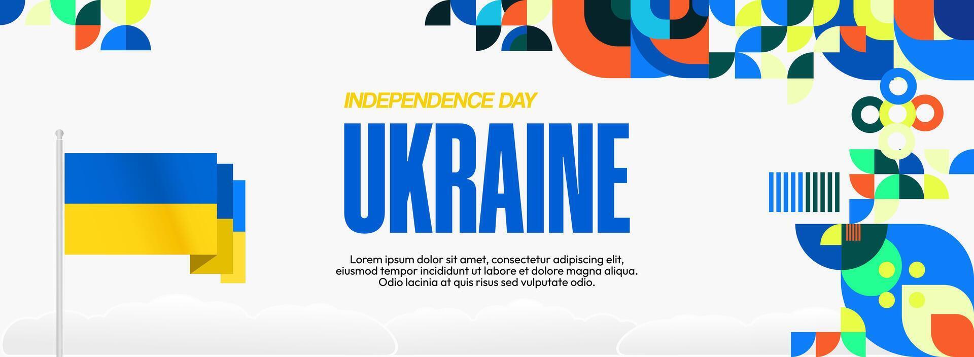 Creative Ukrainian Independence Day design that can be used for various events, from festivals to social media promotions or greeting cards. vector