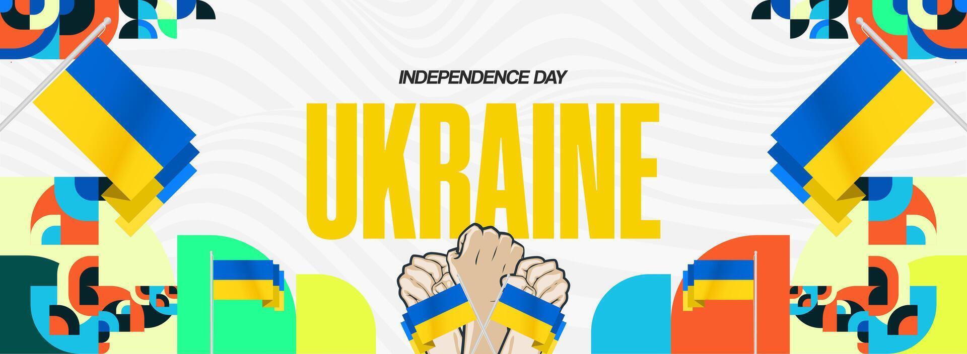 Template that reflects the spirit of Ukrainian independence, can be used for event invitations or major celebration publications. vector