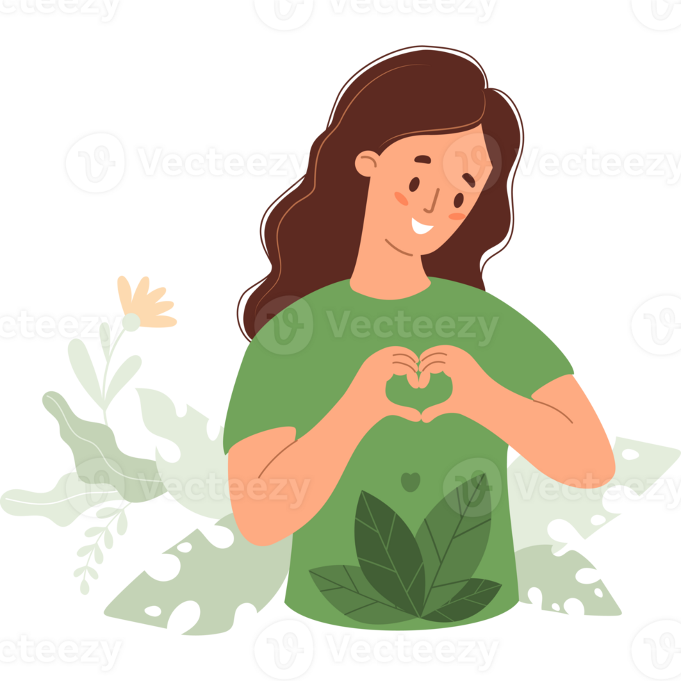 Woman Making Heart Gesture png