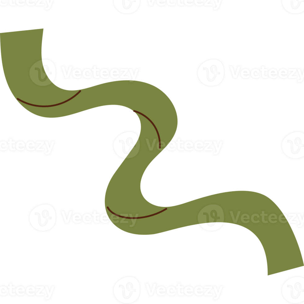 Green ribbon braid for sewing png