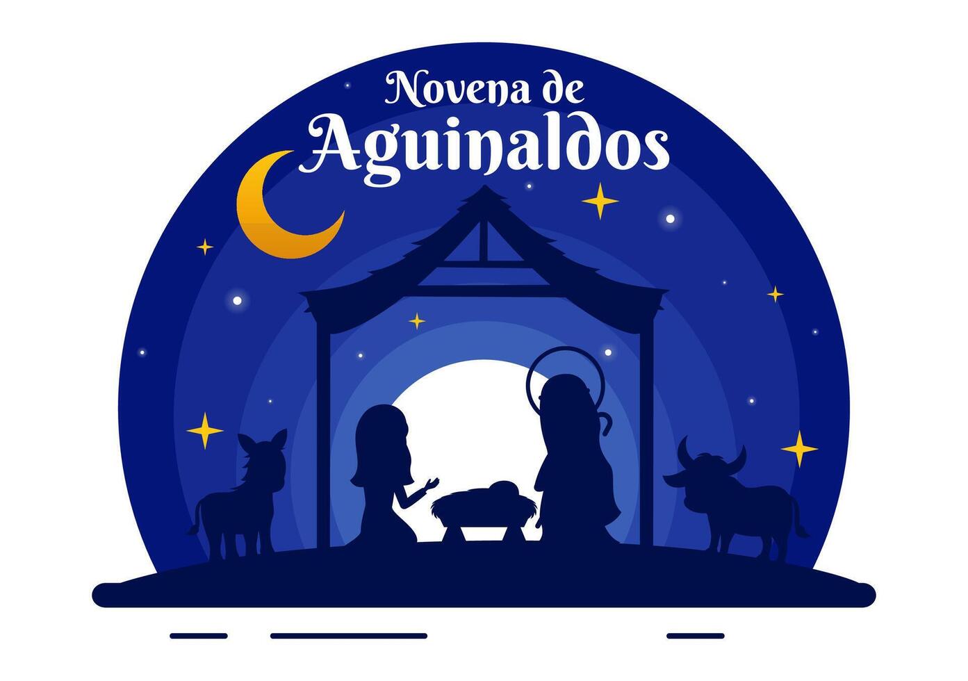 Colombian Christmas Illustration Highlighting Novena de Aguinaldos and Family Unity vector