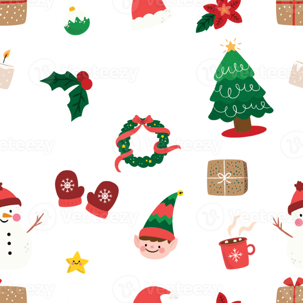 Let it snow seamless pattern png