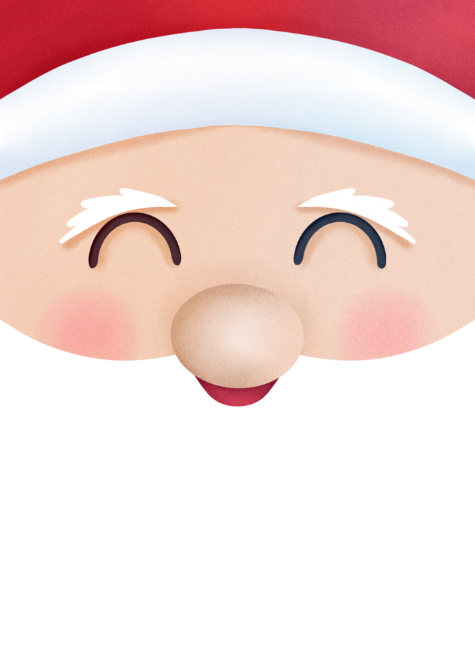 A santa claus face frame background png