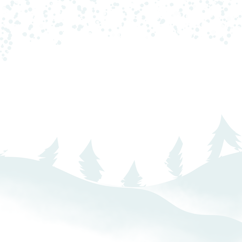 A snowy landscape with trees and snow png