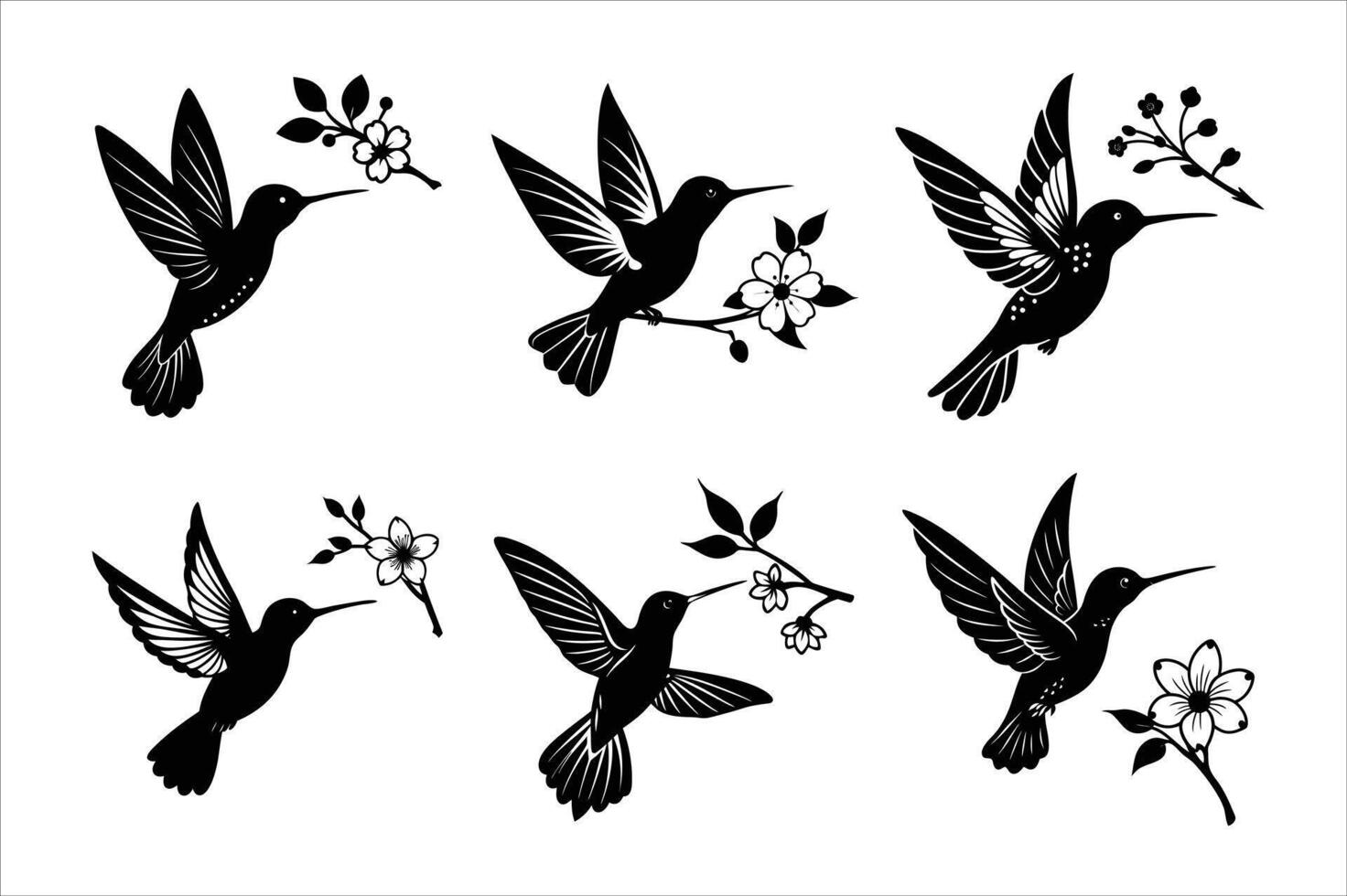 A tiny hummingbird vector
