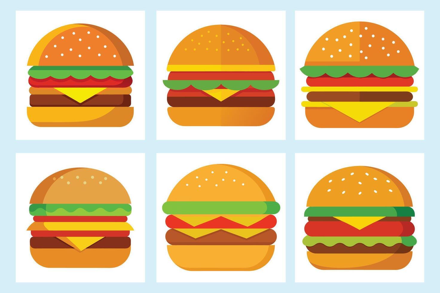 The burger art vector