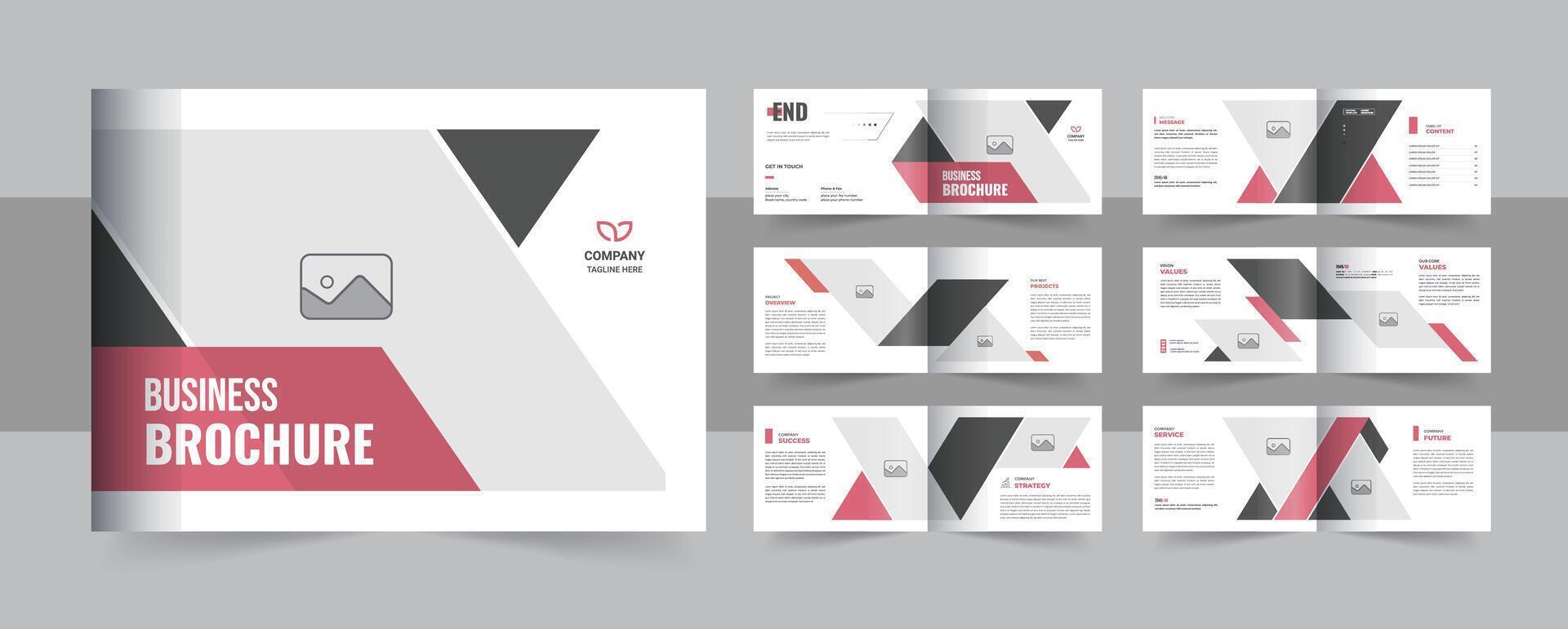 Landscape business company profile brochure design brand template layout vector