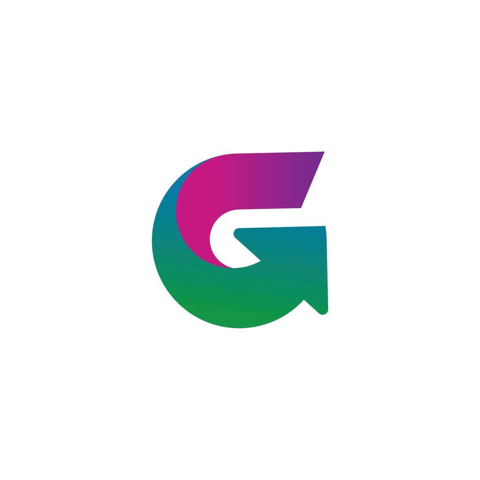 G letter and arrow, Modern Business And Technology Logo design vector