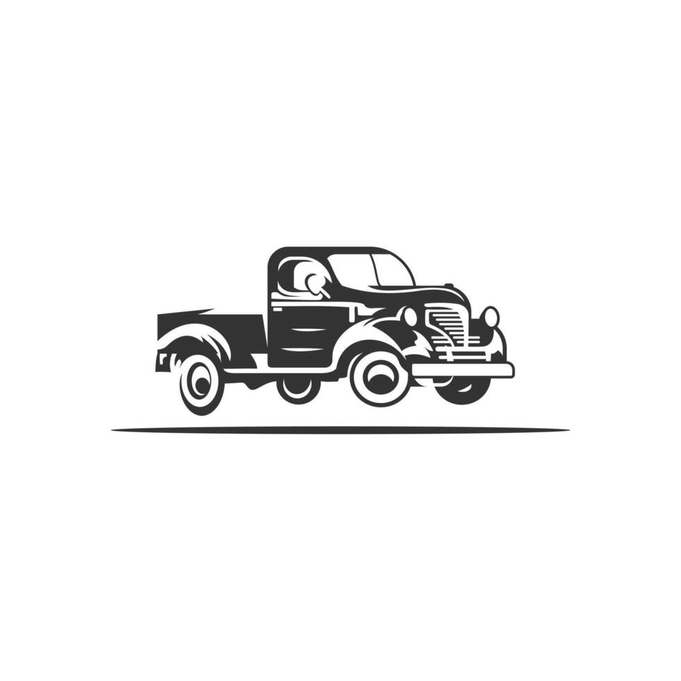 simple truck logo design template. vector