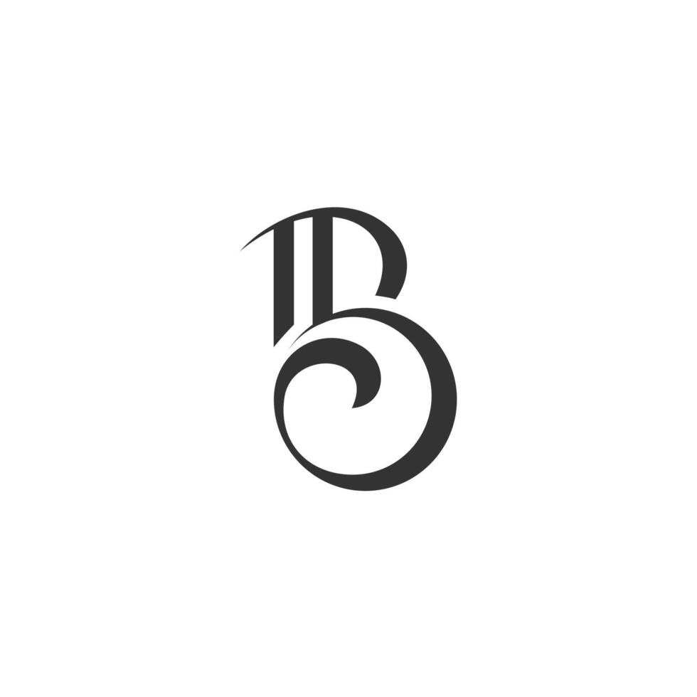 B Minimalist Letter, Business Logo design vector