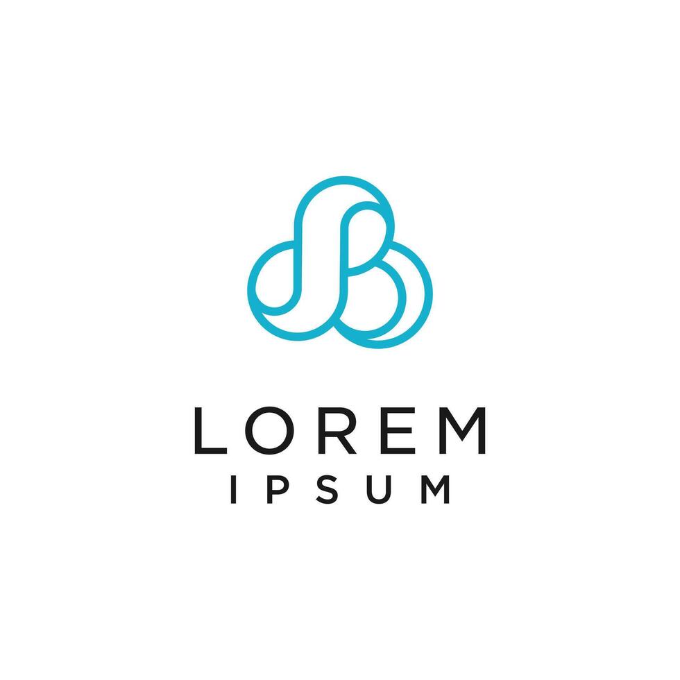 D P B Abstract icon logo design Template vector