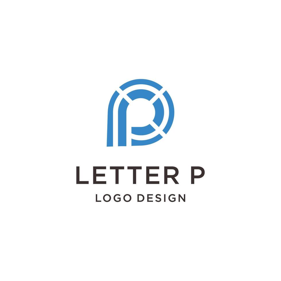 P Icon, Logo Design Template vector