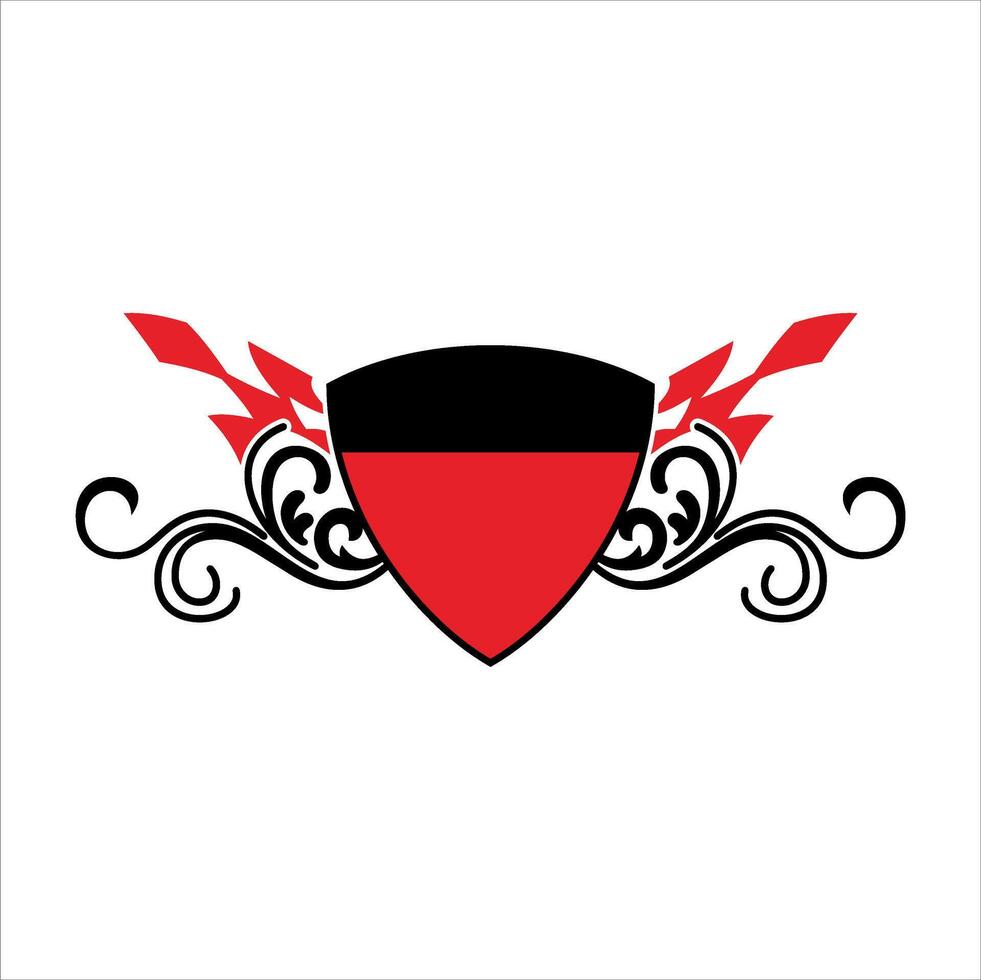 Logo element decorated with floral frame vector