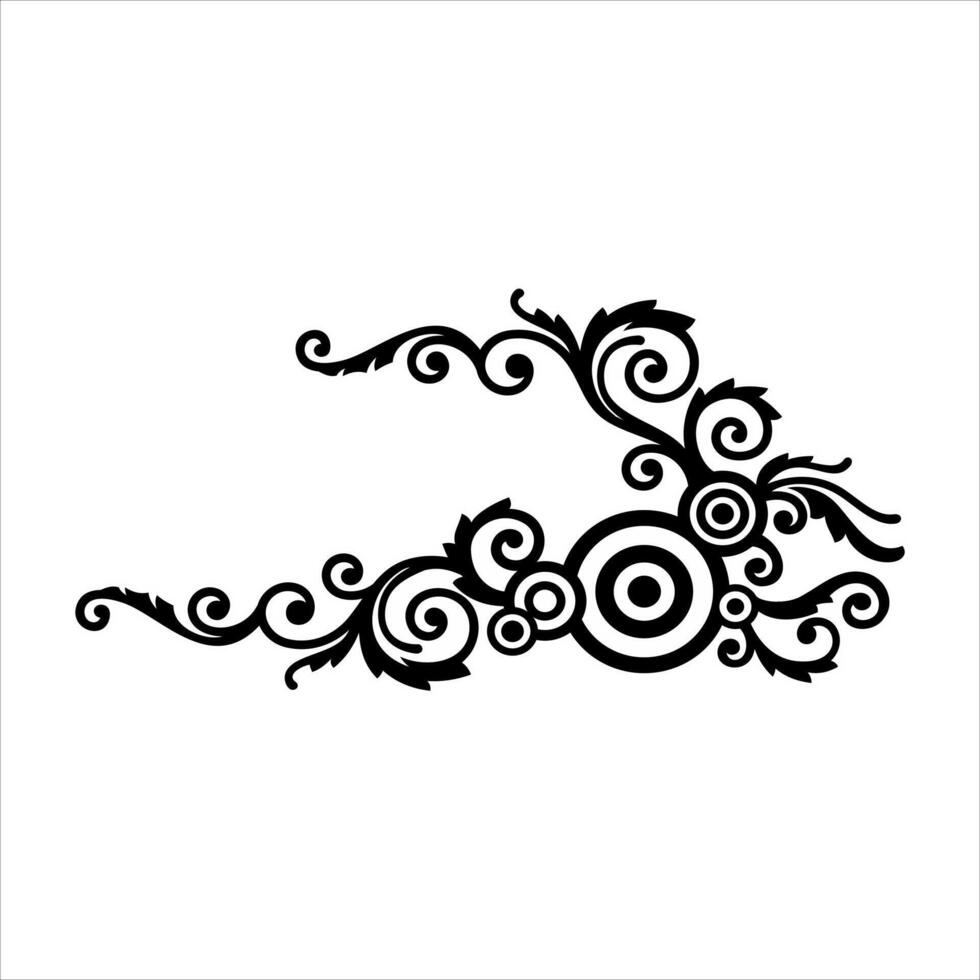 Floral silhouette with white background vector