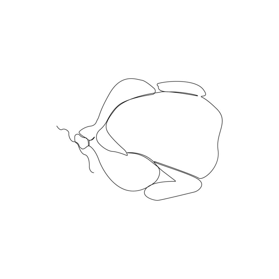 Continuous line art drawing of roasted chicken. Roast Turkey outline illustration. vector