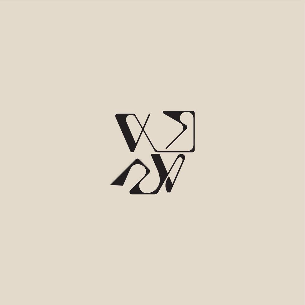 bold style and luxury concept VV elegant initial logo letter curved typography monogram vector