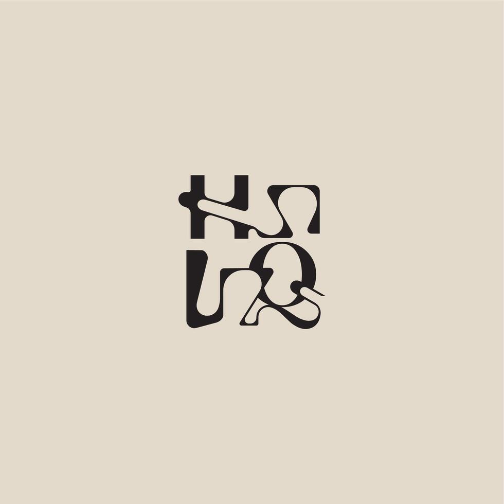 curved typography monogram elegant initial logo letter bold style and luxury concept HQ vector