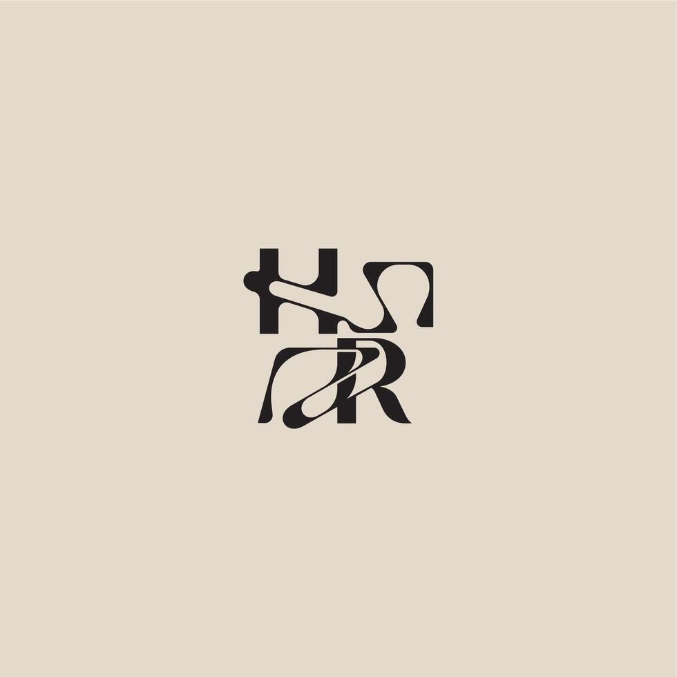 curved typography monogram elegant initial logo letter bold style and luxury concept HR vector