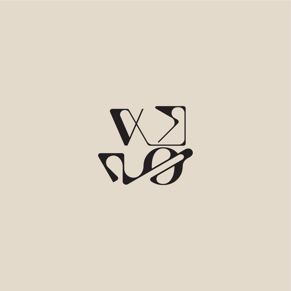 bold style and luxury concept VO elegant initial logo letter curved typography monogram vector