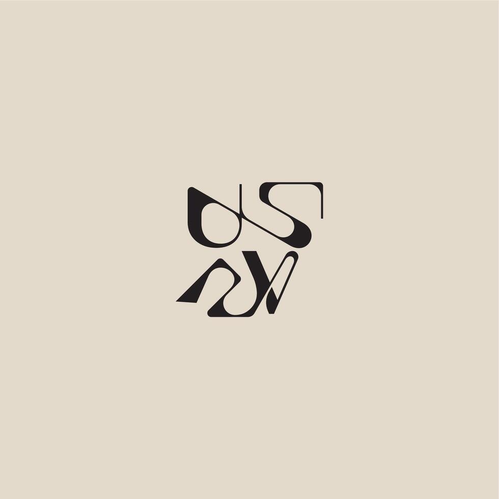 bold style and luxury concept UV elegant initial logo letter curved typography monogram vector