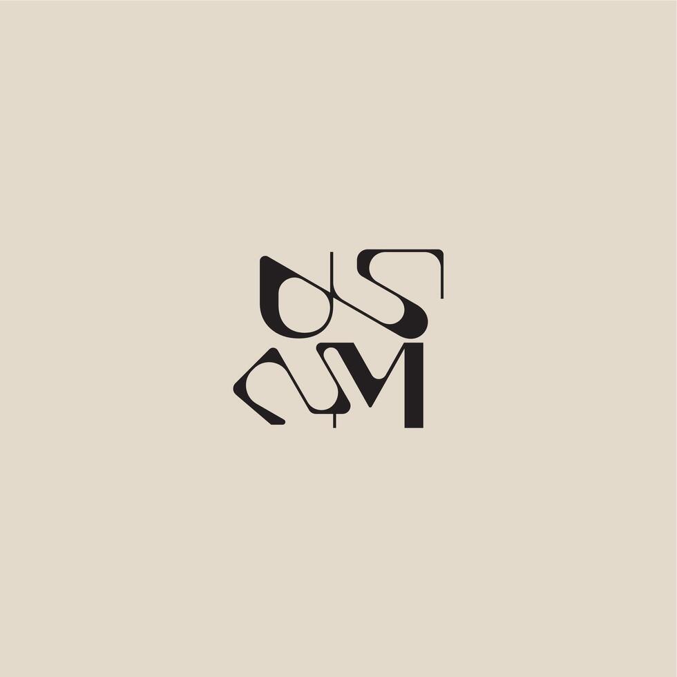 bold style and luxury concept UM elegant initial logo letter curved typography monogram vector