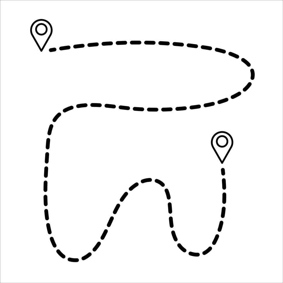 Pin map dotted location. vector