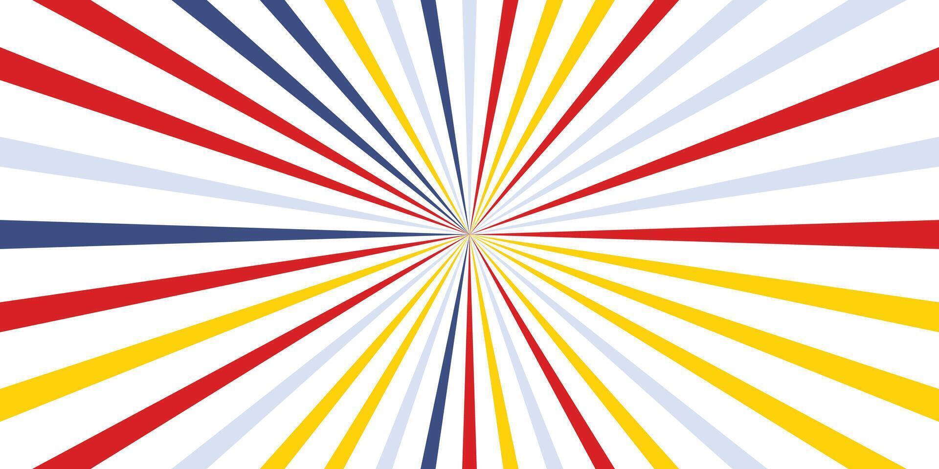 Abstract colorful sunburst background design vector