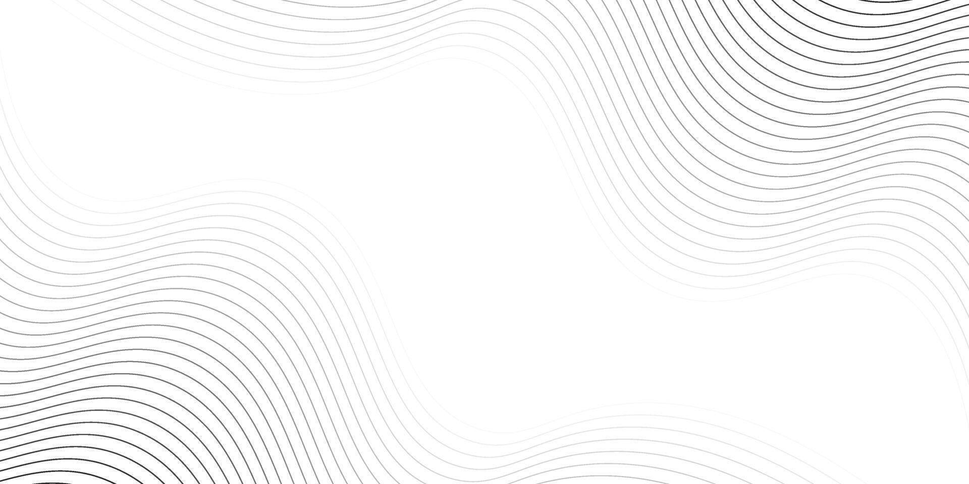 Abstract wavy lines background with smooth curves and gradient effect. illustration vector