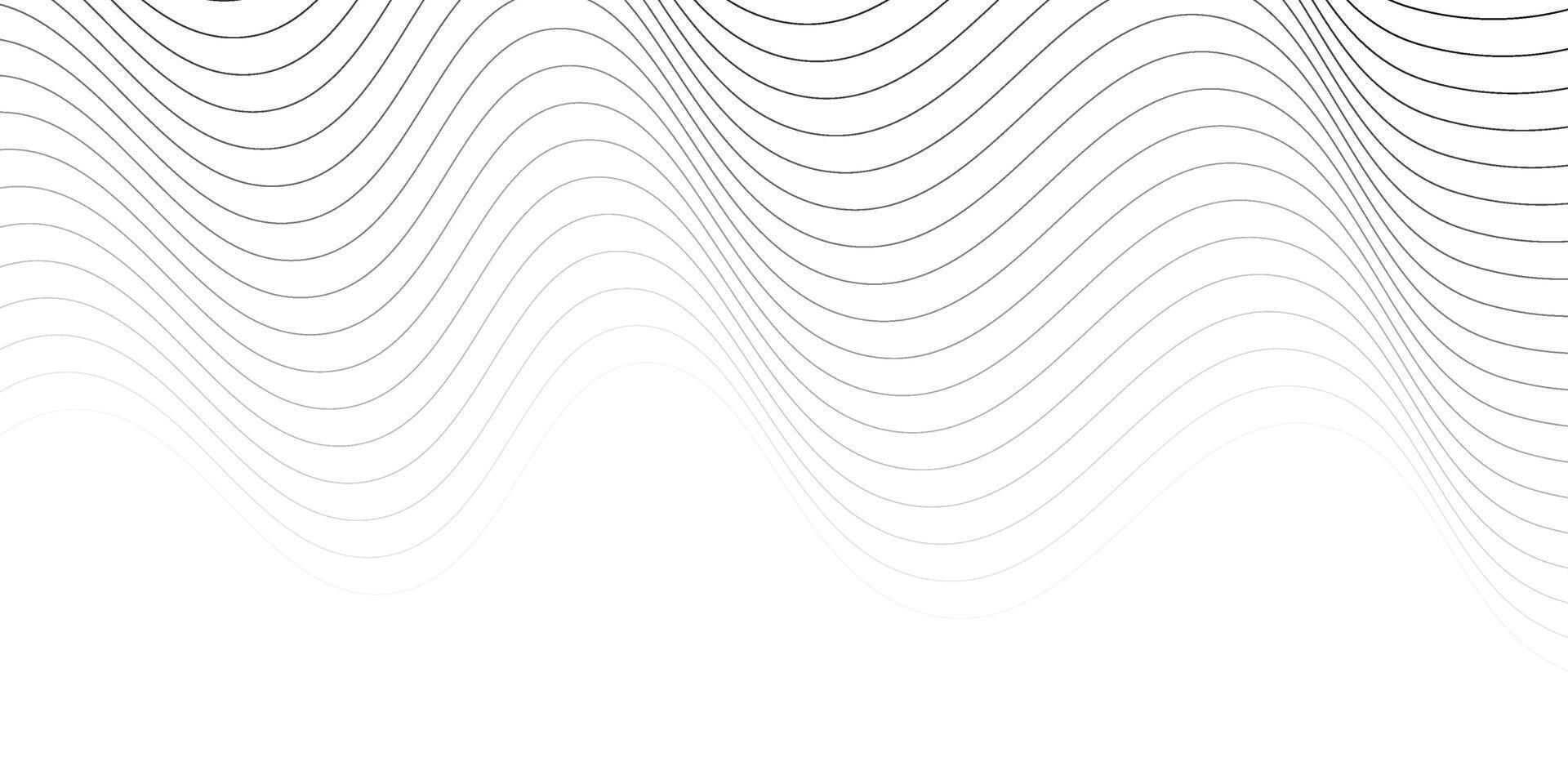 Modern abstract black wave lines on white for business background illustration vector