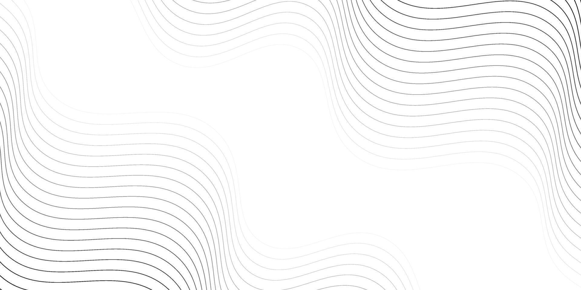 Modern abstract black wave lines on white for business background illustration vector