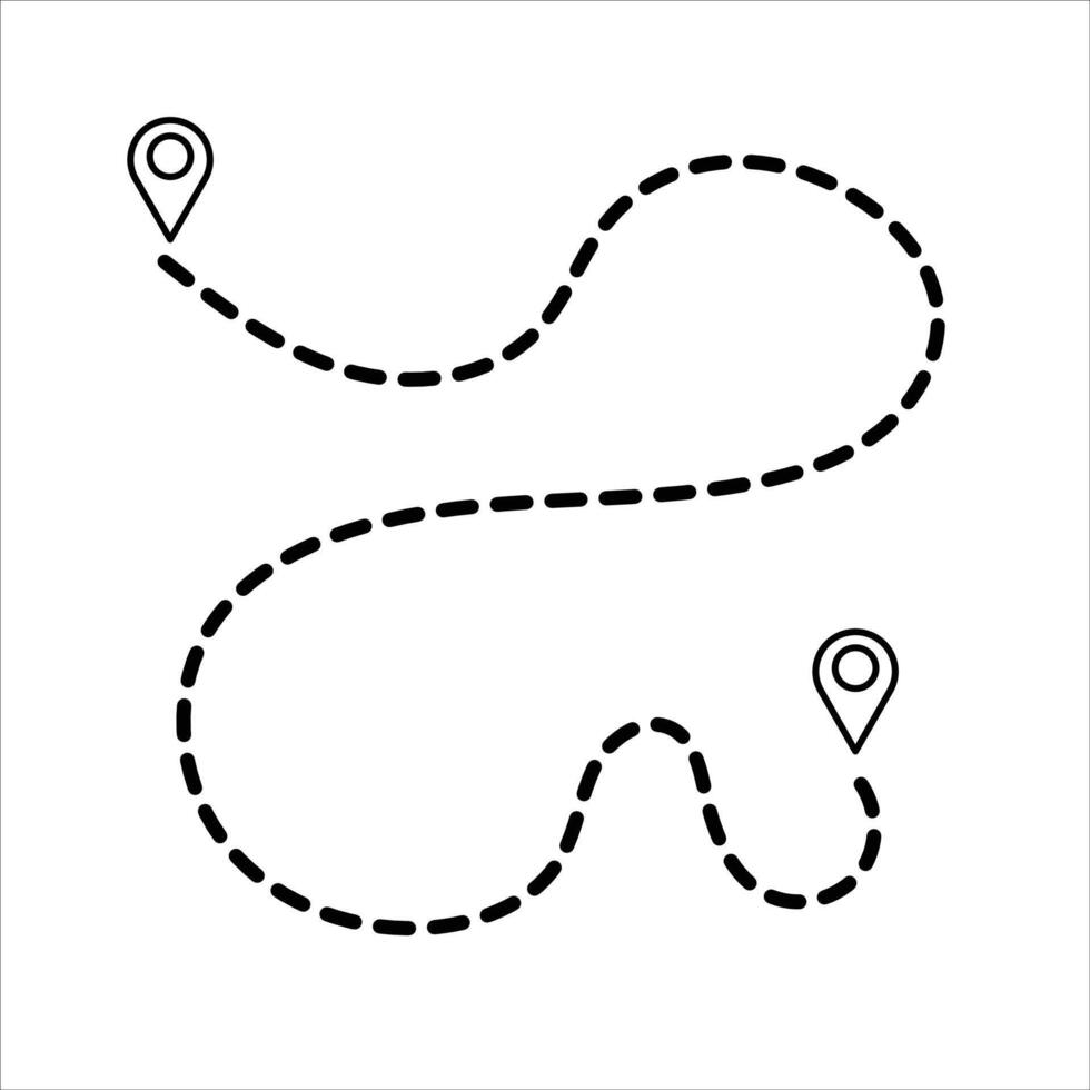 Pin map dotted location. vector