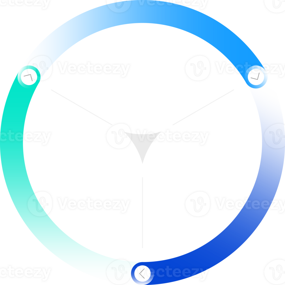 element of 3 Circular Diagram Flow Infographic template png