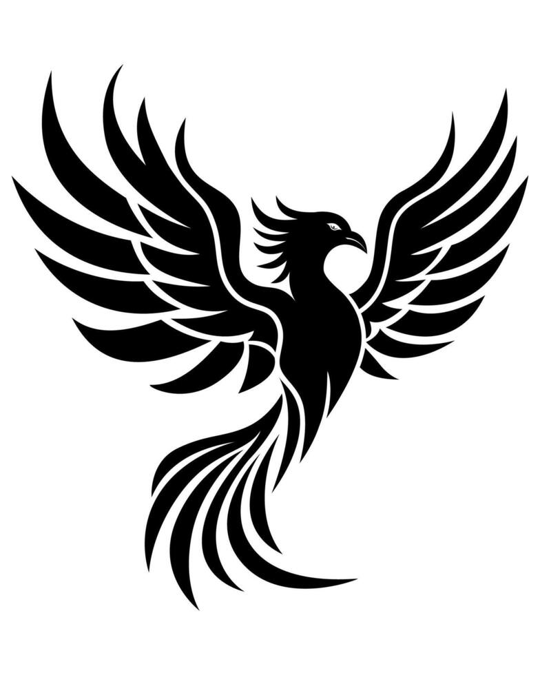 phoenix bird logo creative and original for your company illustration isolated on white background vector