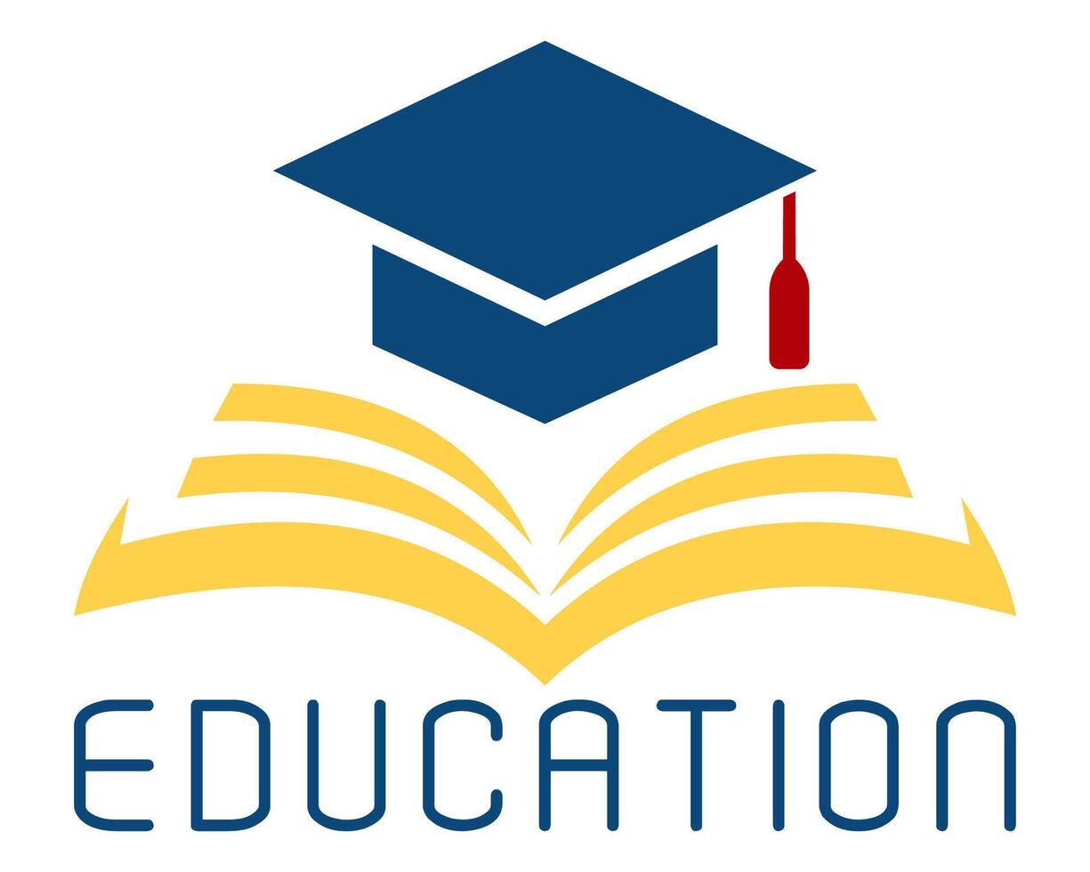 education logo for college school and your business or company illustration isolated on white background vector