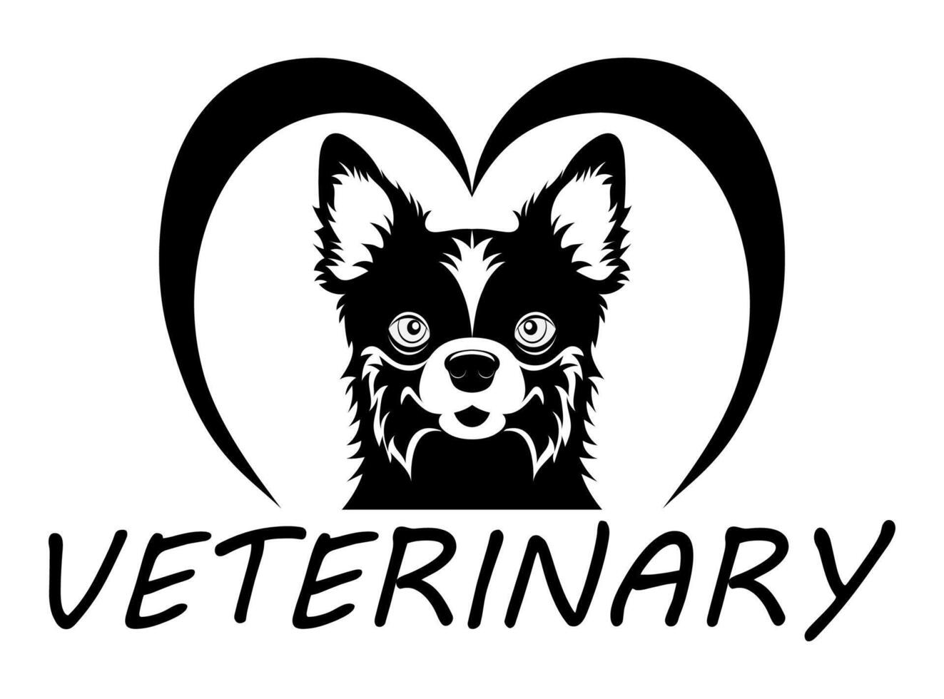 veterinary clinic pets cats and dogs logo for your business or company illustration on white background vector