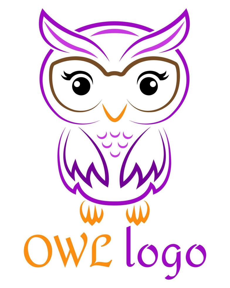 owl education logo for university college school and your business illustration isolated on white background vector