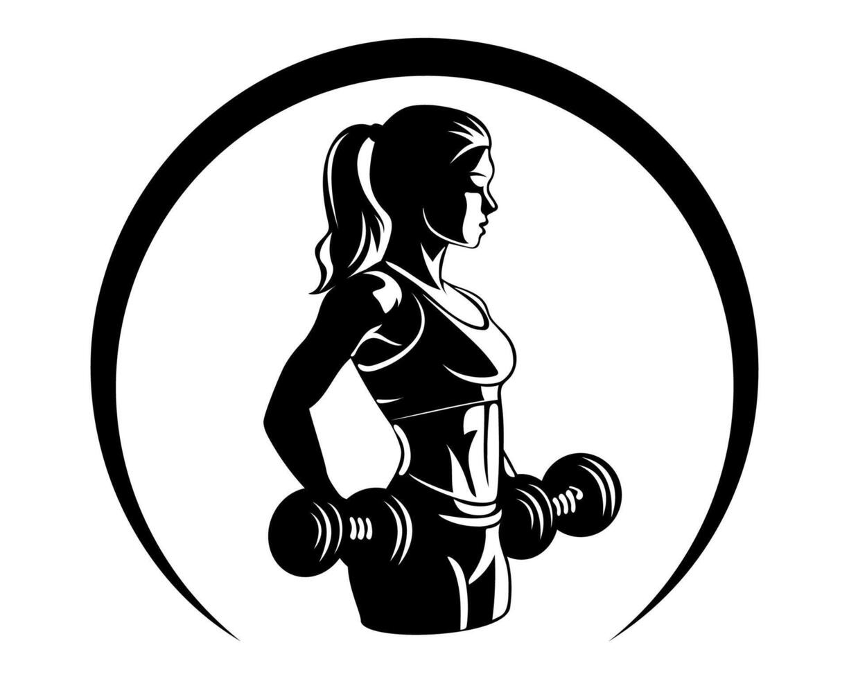 fitness gym logo creative and original for your business or company logotype illustration isolated background vector
