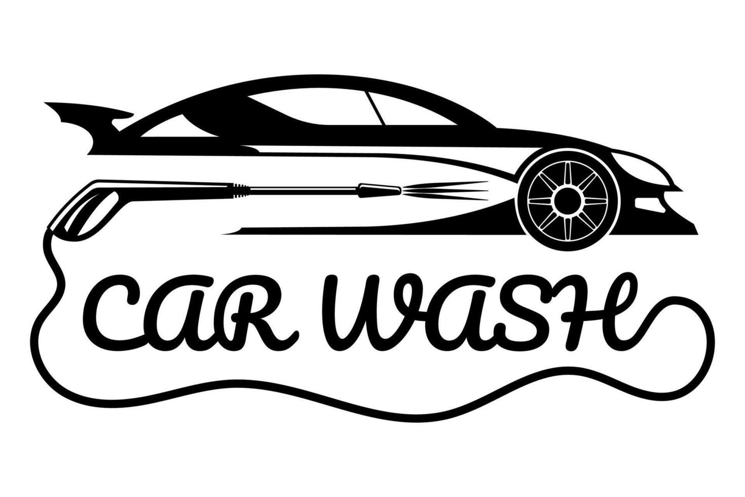 car wash logo for your business company illustration isolated on white background vector