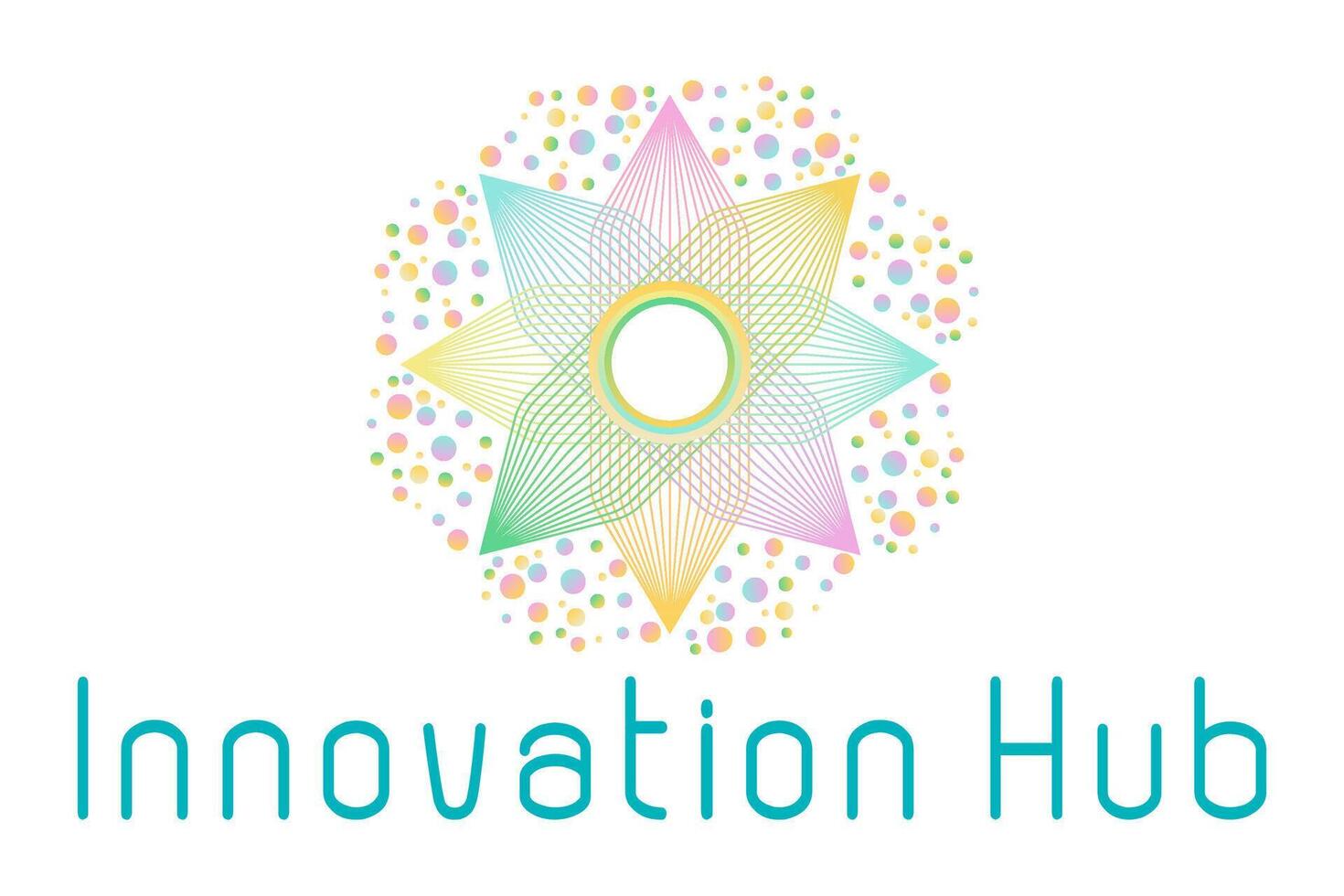 innovative hub logo creative and original for your business company illustration isolated on white background vector