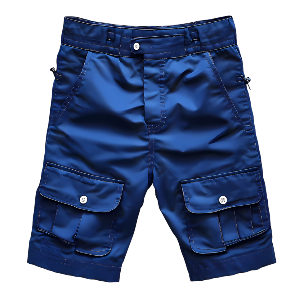 blue cargo shorts with pockets on the side png