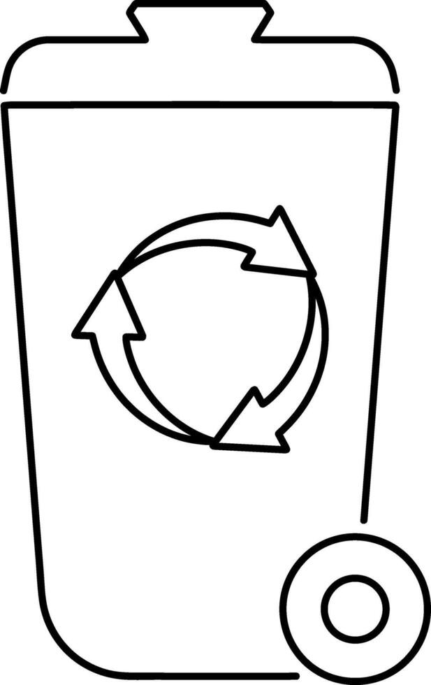 Trash box icon isolated Recycled symbol vector