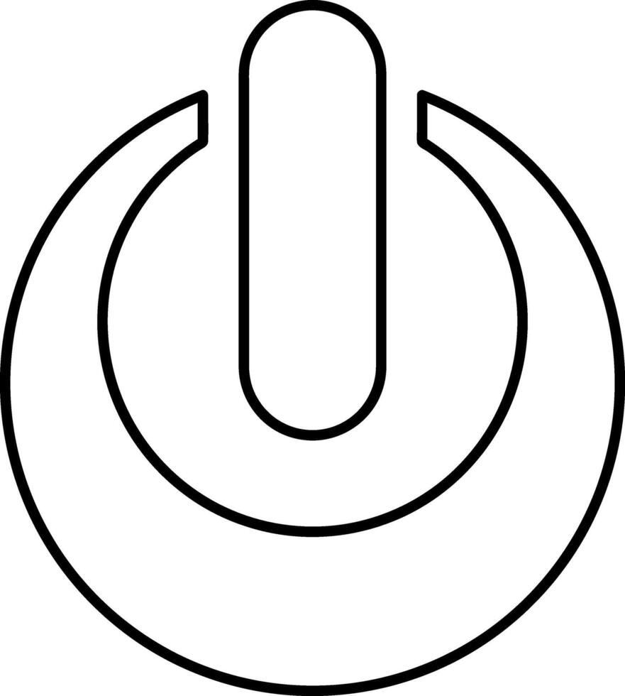 Button turn icon isolated Outline Technology clipart vector