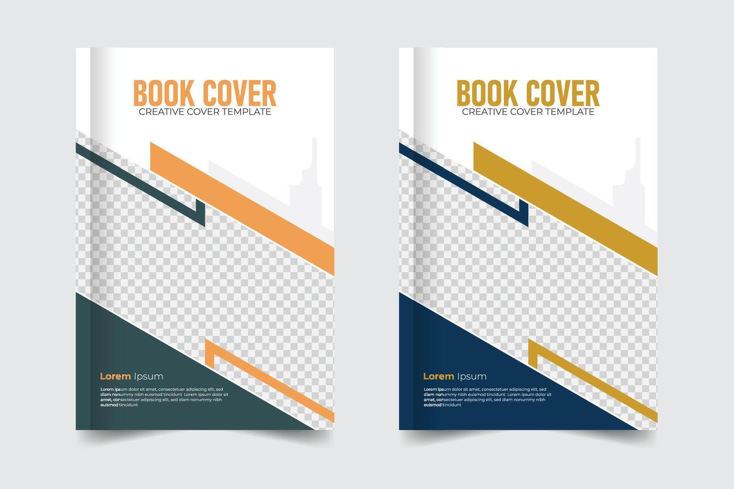 Modern and minimal background Colorful book cover, corporate and modern new annual report, print-ready business cover or elegant book cover design vector